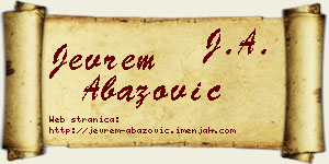 Jevrem Abazović vizit kartica
